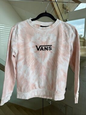 Vans Youth Light Pink Tie-Dye Crewneck Sweatshirt